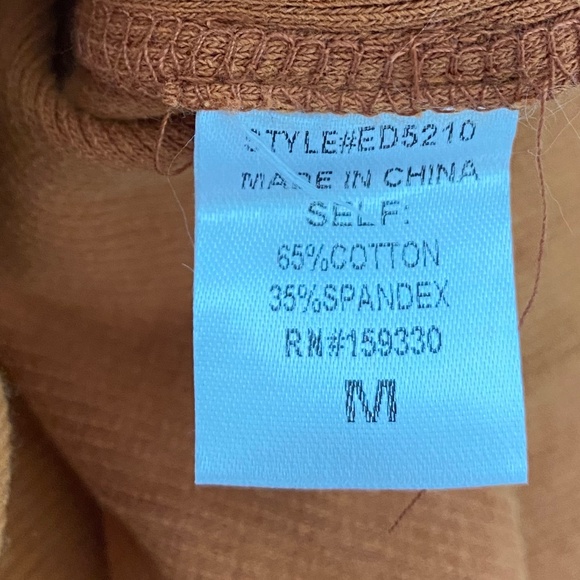 NWT Heyson Toasted Gold Ribbed Tank Dress Sz M - Picture 5 of 5